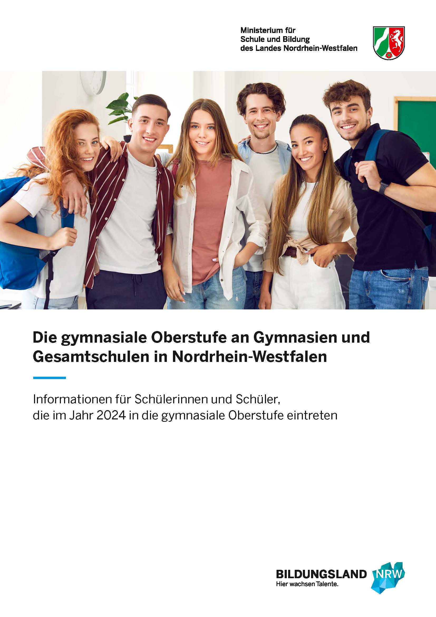 Cover Broschuere Ministerium gymnasiale Oberstufe 2023