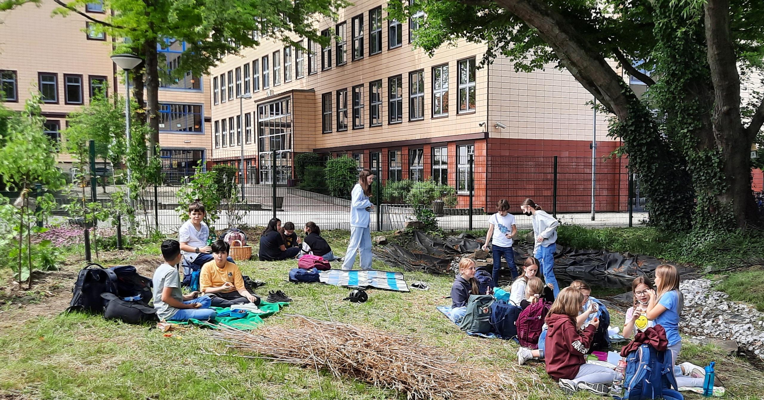 Picknick Schulgarten